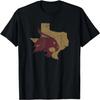 Футболка с изображением формы штата Техас и талисманом Texas State University Bobcats