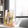Sign Holder Set of 2 Vertical Photo Frame Acrylic Standing Sign Photo Card Stand Clear Acrylic Menu Stand POP Stand L-Shaped (A6)