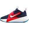 Nike Team Hustle D 12 Abrasion Resistant Breathable Low top Basketball Shoes Marine Blue Kids' (Unisex) Kids' Basketball Shoes HF6280 401