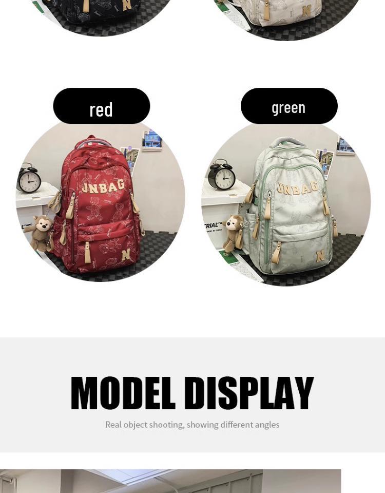 Korean Style Trendy Backpack for Middle & High School Students - Cool Print for Boys & Girls, Ideal for Streetwear & Travel.