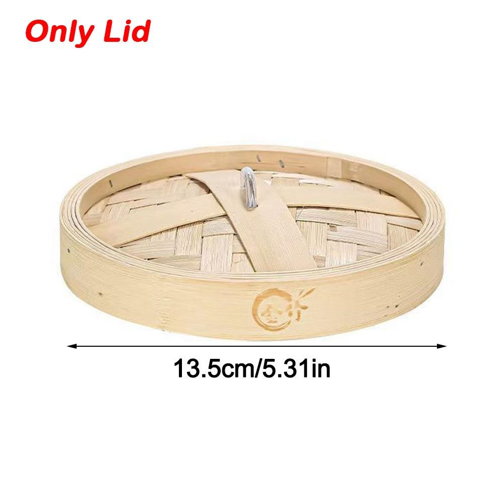 Новая ручная бамбуковая пароварка, штабелируемая, с крышкой, корзина-пароварка, большая вместимость, кухонная посуда, для приготовления клейкого риса