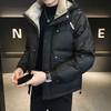 Men's Down Jacket Workwear Hooded Cotton-padded Jacket Casual and Thick Cotton-padded Jacket for Autumn and Winter