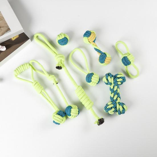 7/8 шт. игрушка-веревка для собак, устойчивая к жеванию, хлопковая веревка, узелковая игрушка для агрессивных любителей жевать, интерактивная игрушка-перетягивание каната, прорезывающаяся зубами для маленьких и больших собак