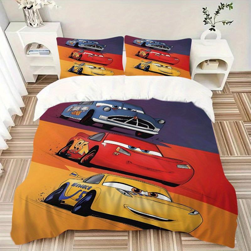 3pcs set Cars Racing1pc of quilt cover+2pcs of pillowcase, no core, print bedding, All Seasons Bedroom Setting094