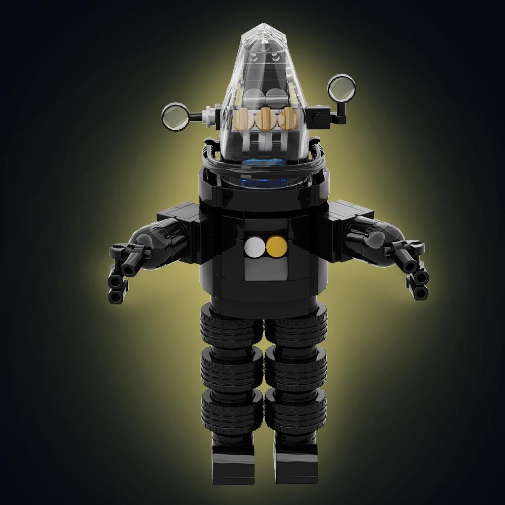 Gobricks MOC Forbiddened Planet Mecha Black Robins Movie Robot Building Block set Time Machine Robot Brick Toys Children Gift