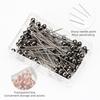 100Pcs/Box Colorful Round Pearl Head Needles DIY Craft Dressmaking Pins Stitch Tools Positioning Needles Sewing Accessories