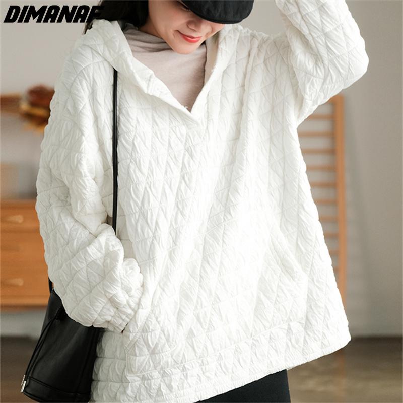 Dimanaf 2022 Большие размеры, новые толстовки, куртка, женские теплые клетчатые пальто, повседневные осенние свободные пуговицы, короткие оранжевые оверсайз