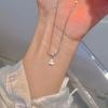 Shining Water Diamond Necklace Female Simple Sparkling Rhinestone Necklaces Outdoor Photography Decorative Pendant Necklace
