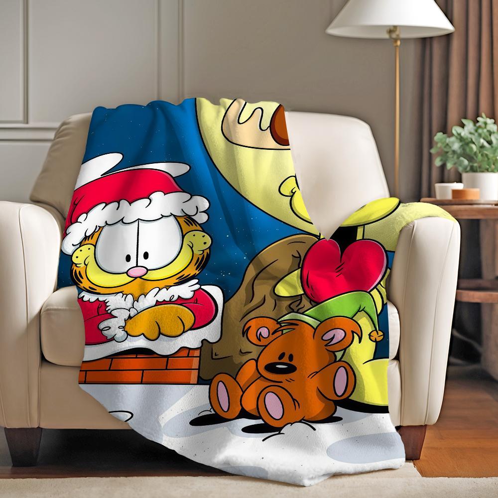 Cartoon cute G GarfieldS Blanket For Sofa Office Bed Plane Travel Sleep Read Relax Camping Soft And Warm