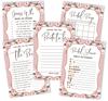 Inkdotpot Bachelorette Party Games Set Bundle of 5 (Activities for 50 Guest) Floral Theme Fun Bridal Shower Game Set