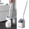 With Base Long Handle Plastic Toilet Brush Cleaning Holder Punch-Free Bathroom Cleaning Tools