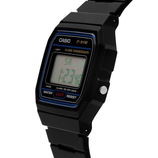 Casio Casio Vintage Square Blue Soldier Waterproof Digital Electronic Watch F91