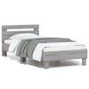 VidaXL Bed Frame with Headboard Sonoma Grey 90x200 Cm 838538