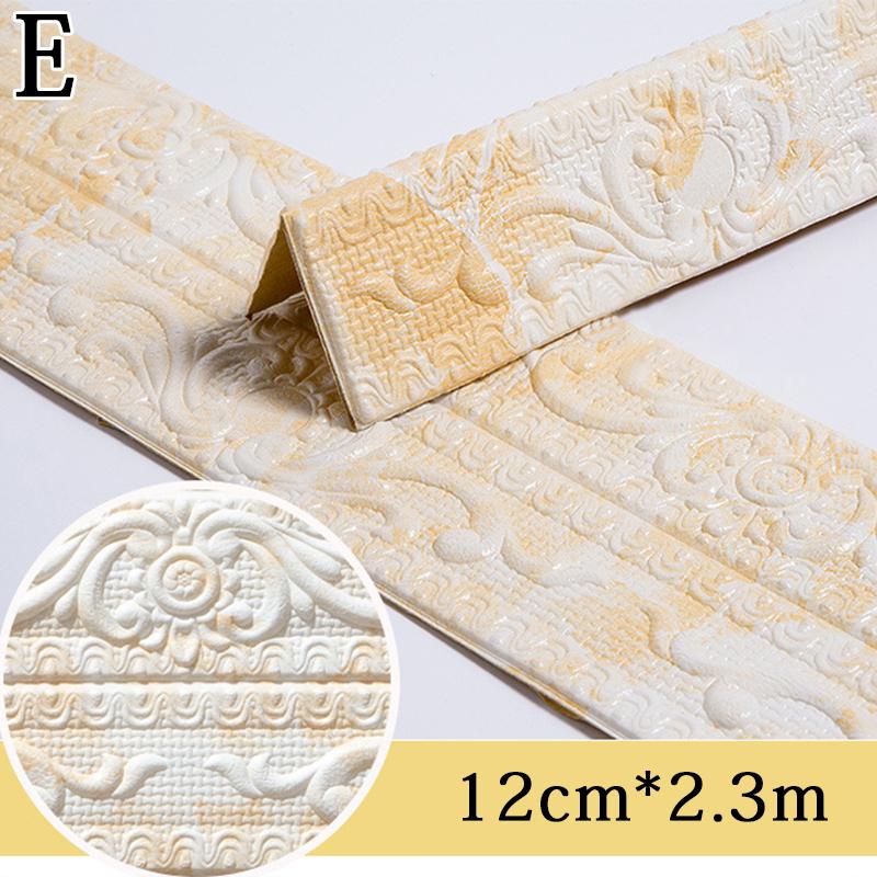 1 шт., пенопластовый плинтус, самоклеящиеся наклейки на стену, линия талии, 3D-тиснение, украшение для дома
