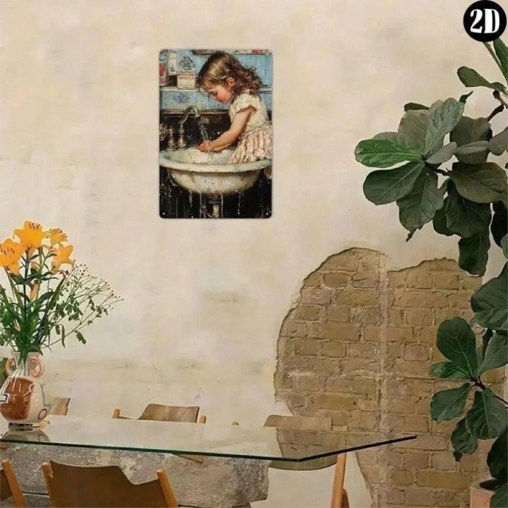 Ретро-металлический знак AIMEILI для декора кухни, юмор о здоровье, настенное искусство, винтажный подарок для ванной