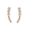 Zinc Alloy Zircon Stud Earrings Shiny Geometric Flower Star Stud Earrings Niche Design Women Accessories Curved Earrings