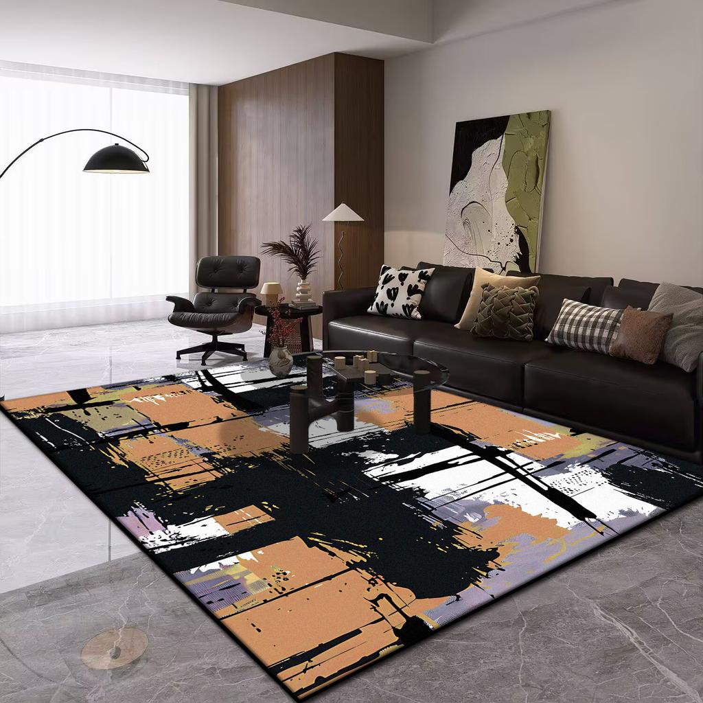 Современный абстрактный ковер большой для гостиной, ковер под диван в стиле легкой роскоши, нескользящий, моющийся, ковер для украшения балкона, коврик для детской спальни