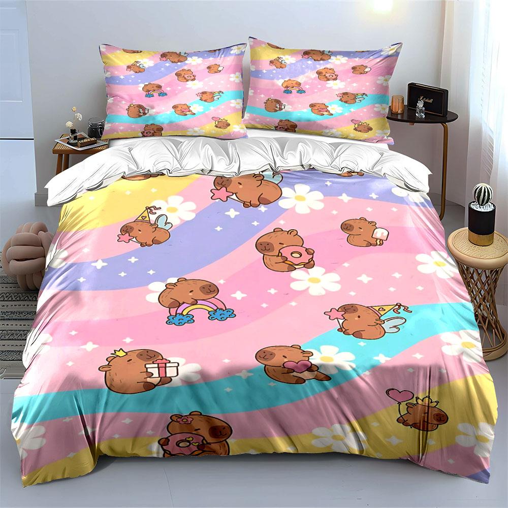 Cartoon Bears Pastel Bedding Set Bedding Duvet Cover Set Duvet Cover Pillowcases (1 * Duvet Cover 2 * Pillowcases, without duvet insert)