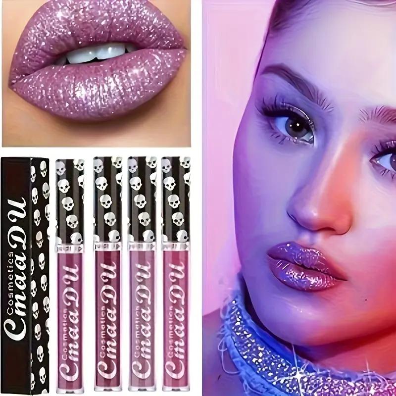 Cmaadu Lip Gloss With 4 Skull Heads Easy To C