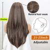MERISIHAIR Коричнево-серый синтетический волнистый женский парик из высококачественных синтетических волокон, легкий длинный многослойный натуральный парик