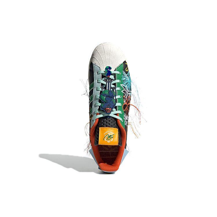 Sean Wotherspoon x adidas Superstar Super Earth - Черные Унисекс Кроссовки Core-Black Ярко-желтый Зеленый GX3823