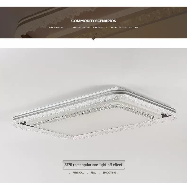 Modern Minimalist Crystal Ceiling Light for Bedroom, Living Room, and More