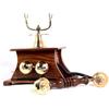 Handicraft Antique Operational Telephone In Royal Look Decorative Showpiece - 23 Cm  (Wood, Brass, Brown, Gold)