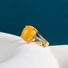 POMOiii Модные женские кольца с желтым кубическим цирконом, нежные аксессуары для вечеринки, женский подарок на годовщину, эффектные ювелирные изделия