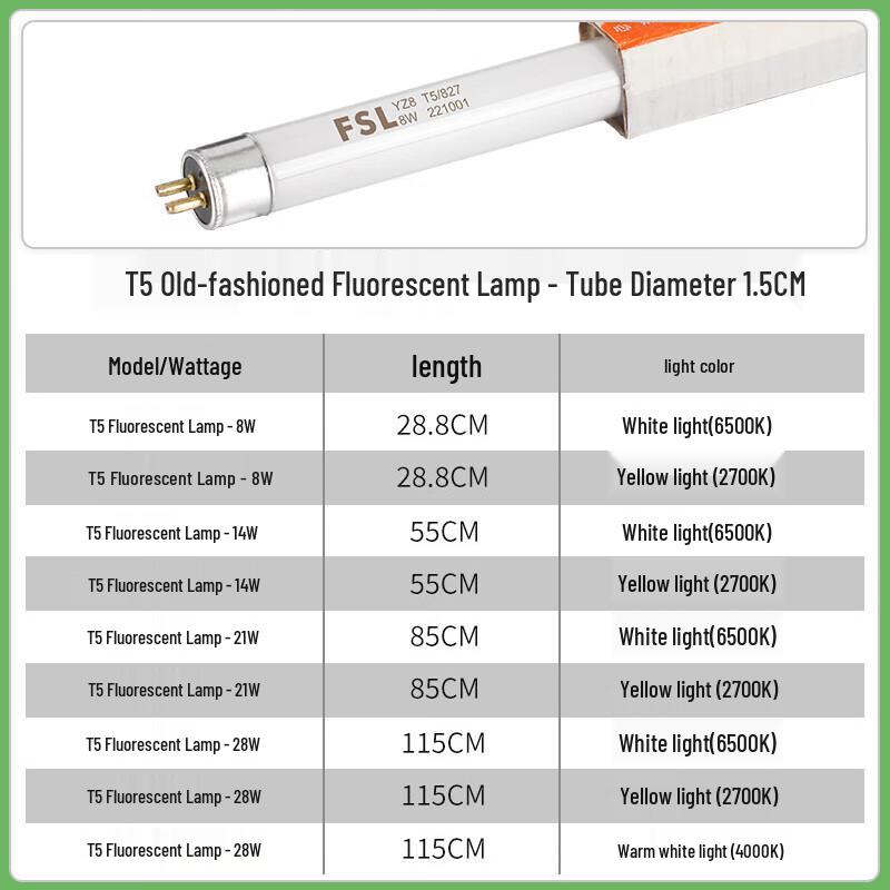FSL T5 Tri-color Fluorescent Tube Light