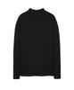 IL CORSO Mock Neck Long Sleeve T-Shirt Black