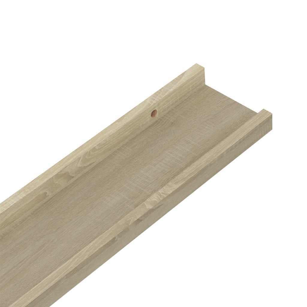 Wall Shelves 4 pcs Sonoma Oak 100 x 9 x 3 cm