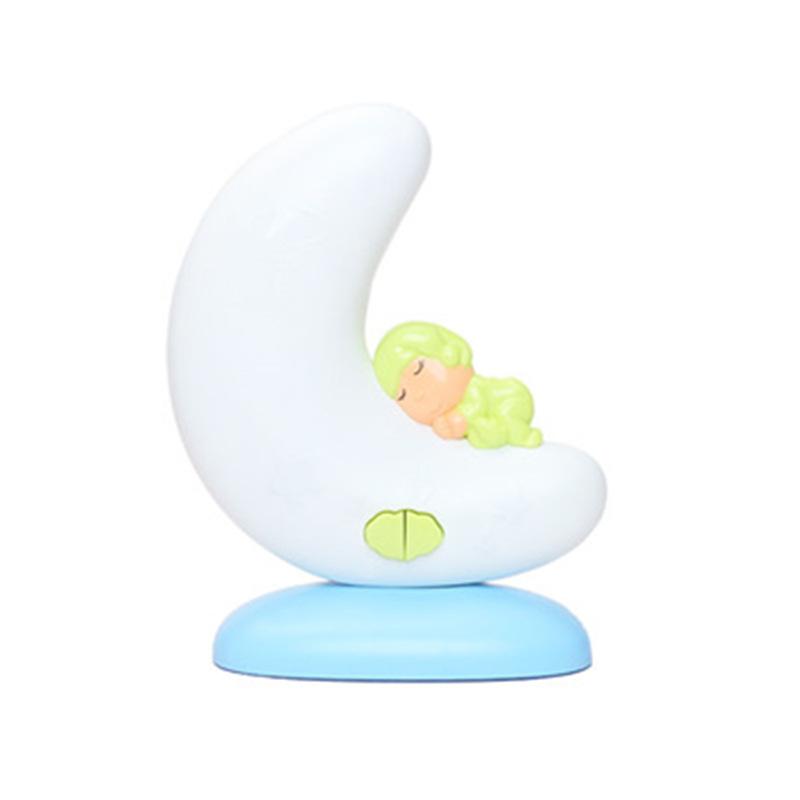 Детский ночник с успокаивающей музыкой в виде луны, развивающая головоломка для раннего обучения ребенка, сон, Bluetooth, игрушка для пренатального развития 0-3 лет