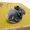Bohemian Asymmetric Leaf Rose Flower Earrings Vintage Jewelry Ancient Silver Ethnic Wind Earrings New