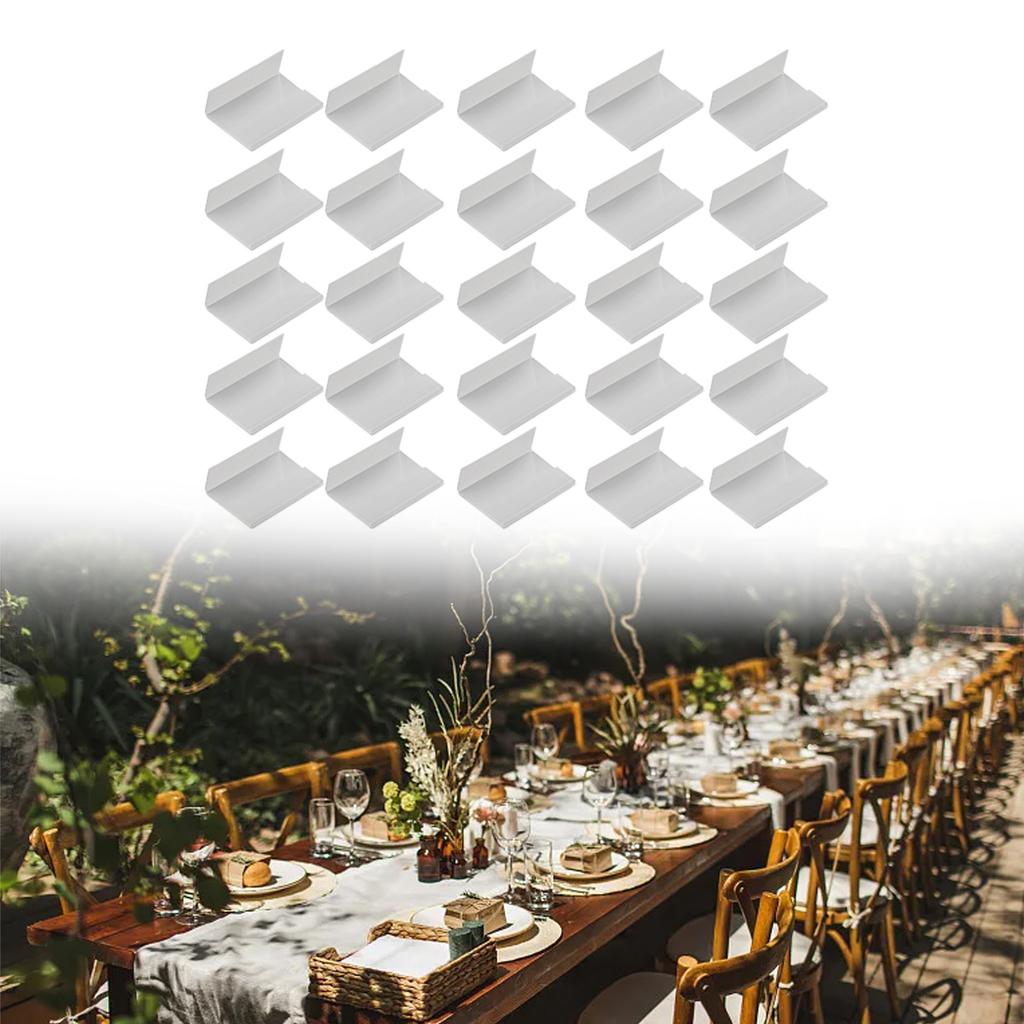 25Pcs 6*4cm Acrylic L Shape Table Sign Display Stand Name Price Card Holder For Retail Buffet Clear Price Card Tag Label Stand