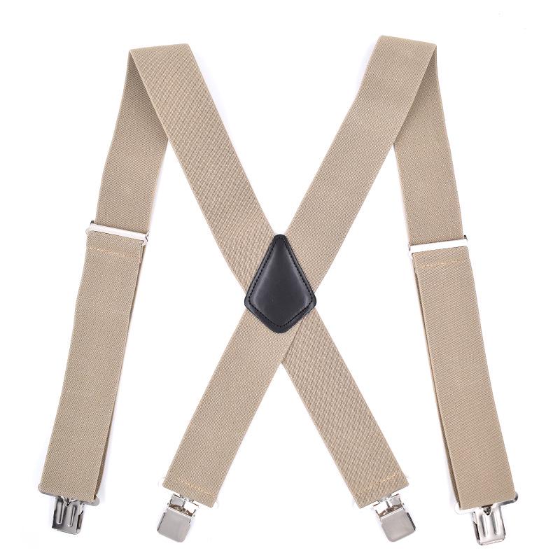 Мужские эластичные повседневные подтяжки из полиэстера шириной 5 см с зажимами