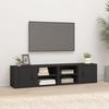 819439 vidaXL TV Furniture 2 Pcs Black 80x31.5x36 Cm Engineered Wood