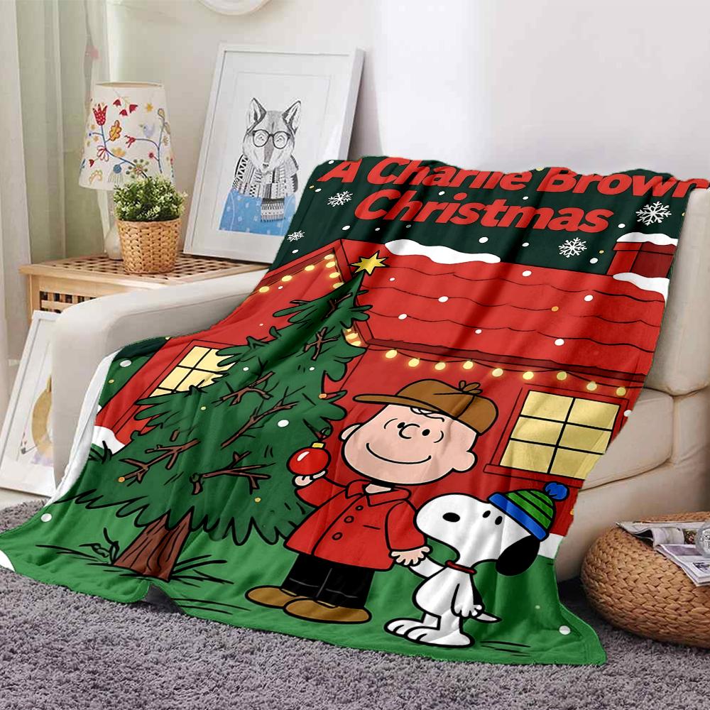 Charlie Brown Christmas Blanket Soft Throw Blanket For Home Bedroom Bed Sofa Travel Office Solid Christmas Blanket