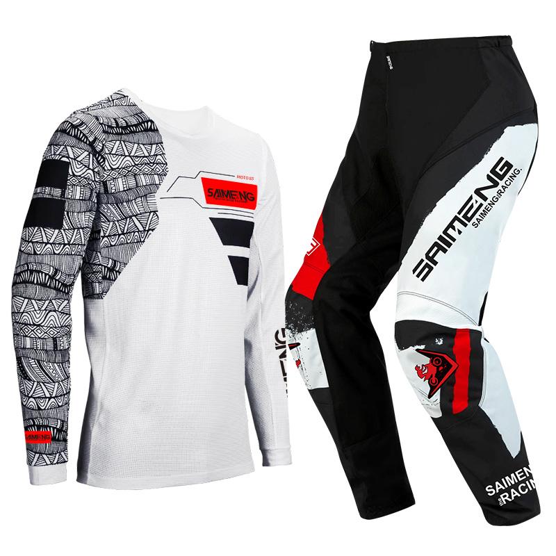 Комплект экипировки для мотокросса для детей 4 5 6 7 8 9 10 11 12 13 лет Молодежный детский мотоциклетный костюм для мальчиков и девочек, майка, штаны, гоночный костюм для бездорожья, эндуро, мотокросса, горного велосипеда