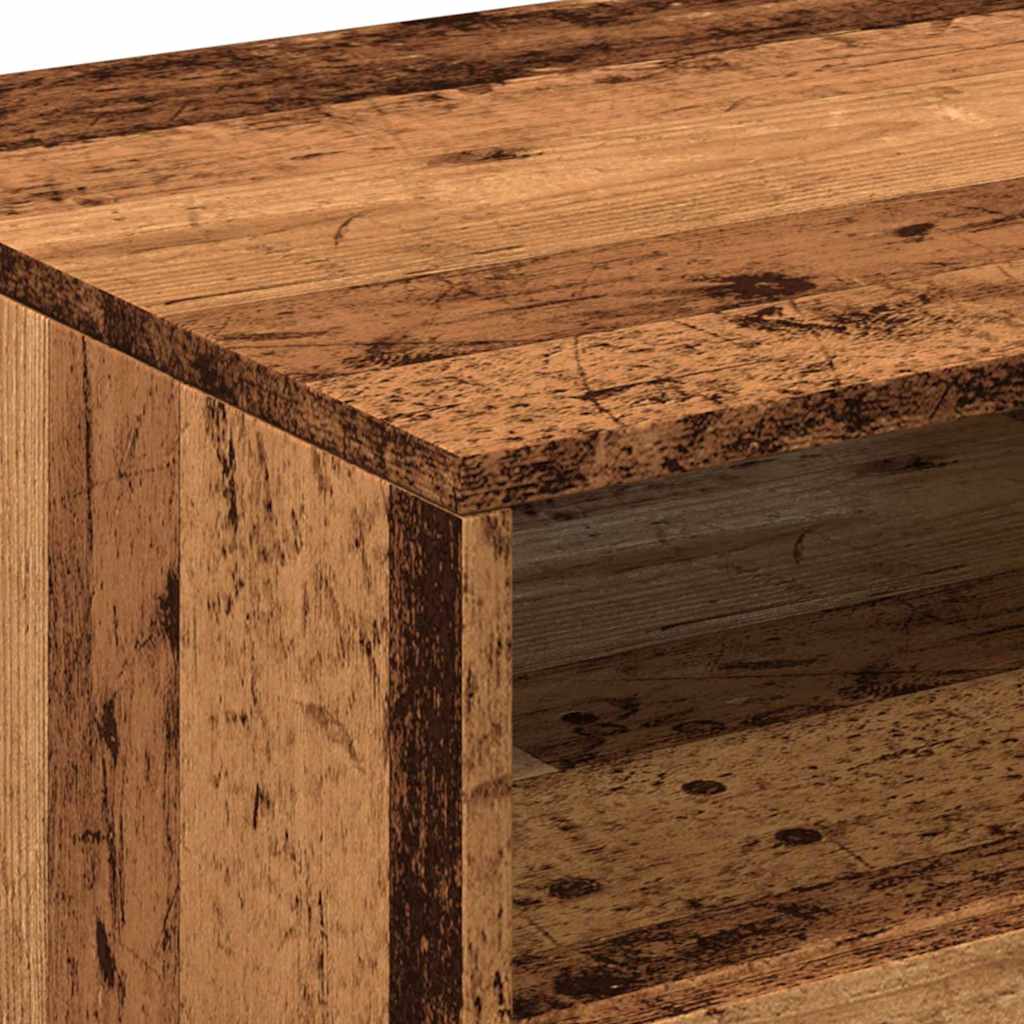 Coffee Table with LED Lights Reclaimed Wood Look 90x49x40 cm