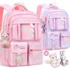 Cartoon Girls Spine-Reducing School Bags Primary School Bag for Kids Backpack Boys Girls Students Book Bag Satchels Grades 1-6