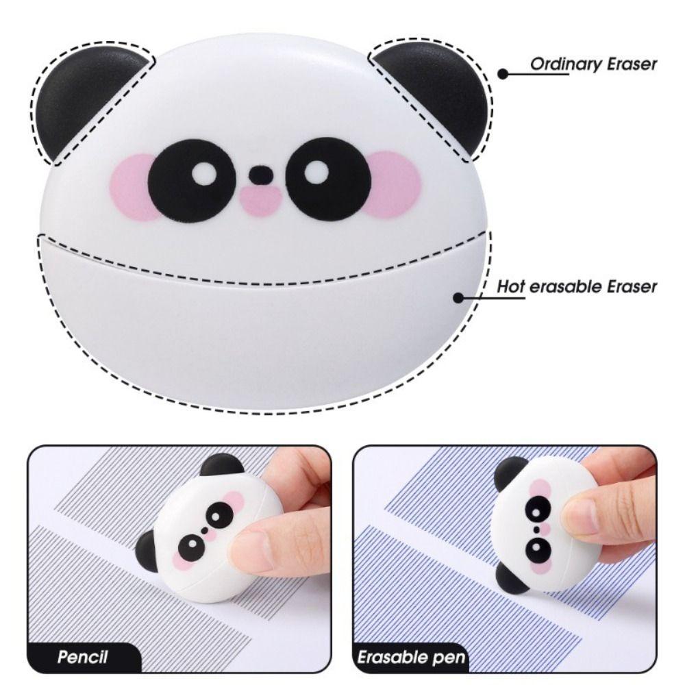 Two-headed Panda Rubber Traceless Writing Correction Tool Kawaii Heat Eraser