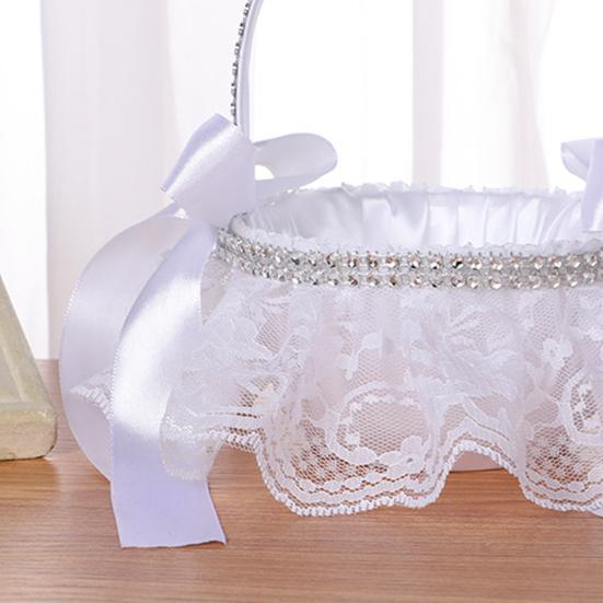 Декоративная корзина с цветами Привлекательная романтическая свадебная корзина с цветами для девочек Свадебные принадлежности