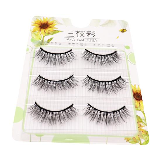 Yousheng 3 пары накладных ресниц, натуральные, удобные в носке, волокнистые перекрестные ресницы для макияжа, накладные ресницы для примерочной