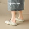 Augustine Bag Head Half Slippers Women's 2025 New Autumn Light One-pedal Sandals Platform Sandals Canvas Shoes