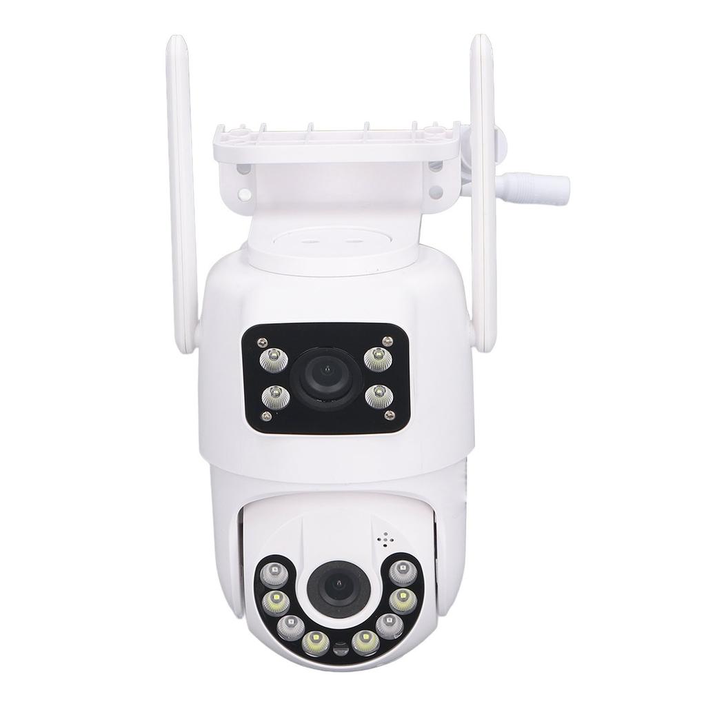 Outdoor Security Camera Dual Lens 2.4GHz WiFi Human Detect Pan Tilt Auto Tracking 2 Way Audio Night