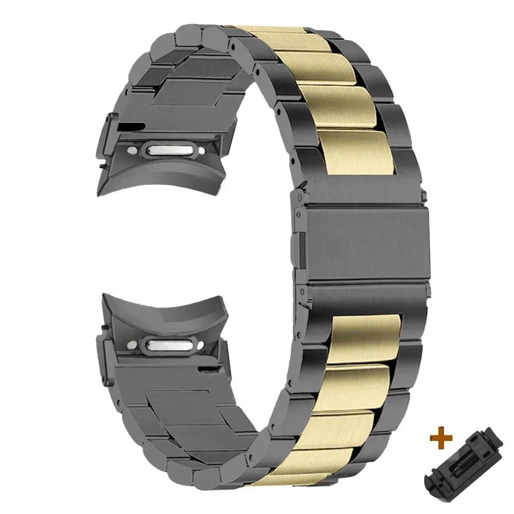 Ремешок из нержавеющей стали с быстрой посадкой без зазоров для Samsung Galaxy Watch 6 Classic 43 47 мм для Galaxy 6 5 4 44 40 мм 5 Pro 45 мм браслет