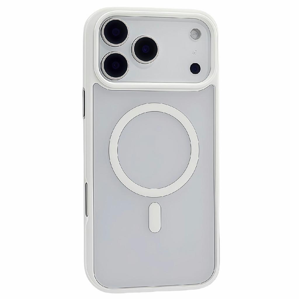 For iPhone 17 Pro Magnetic Case Skin Touch TPU Acrylic Phone Back Cover