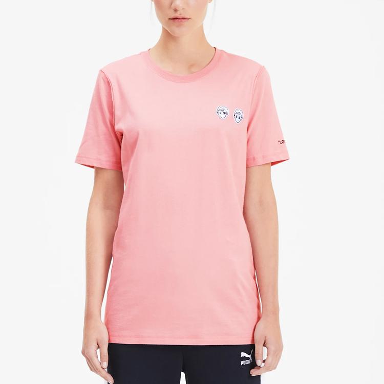 Puma Takasha Co-Branded Round Neck Short Sleeve T-Shirt Unisex Tops Pink 595735-14