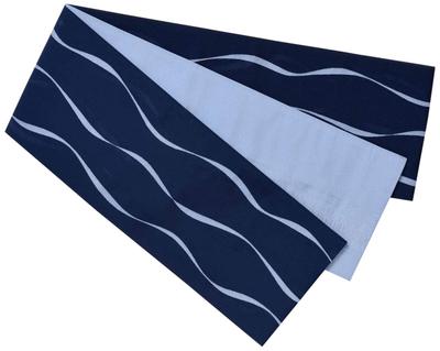 Двусторонняя юката Warakugure Kiryu Woven с полосами "Poetry Threads", сделано в Японии, оби, (военно-морской флот)