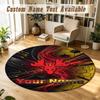 Round Rug Custom NameWatford FC Pattern Non Slip Carpet Home Floor Decor